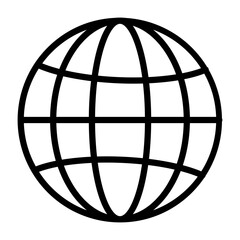 Globe Vector Line Icon Design