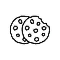 Chocolate Chip Cookies Icon showcases a sweet and inviting style, ideal for highlighting comfort foods, snack businesses, or holiday-themed promotions