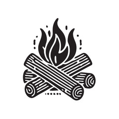 Campfire Icon vector illustration on white background