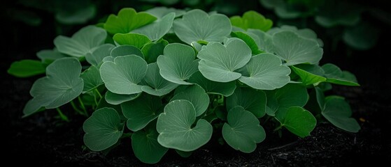 Lush Green Leaves  Spring Garden  Natural Background  Ecology Theme  Plants  Foliage