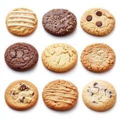 Cookies on white