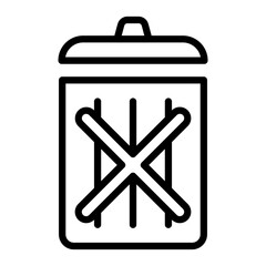 Delete Forever Vector Line Icon Design