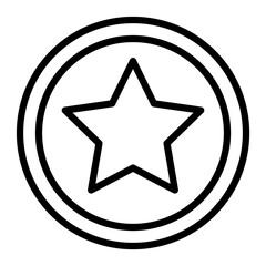 Star Vector Line Icon Design