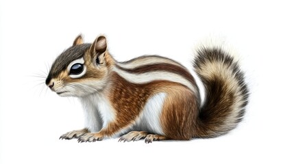 squirrel. squirrel on white background. animal