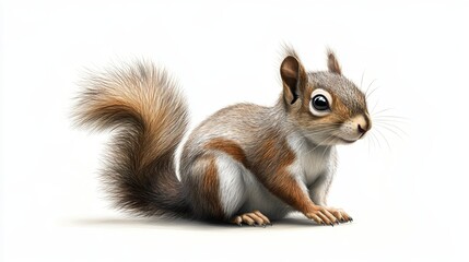 squirrel. squirrel on white background. animal
