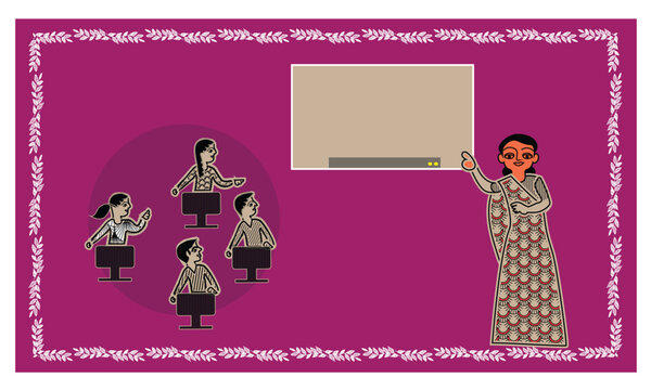An Indian art Madhubani 