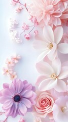 Obraz premium Delicate Blooms in Pastel Hues