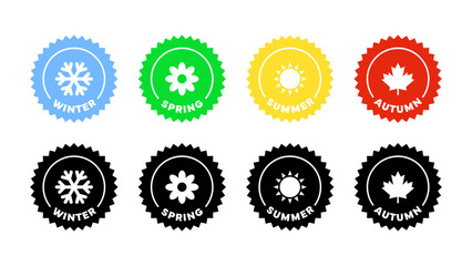 Season icons. Four seasons of the year icons