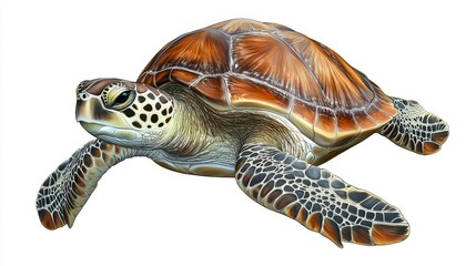 turtle. turtle on white background. animal