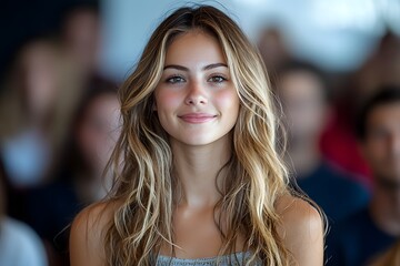 Confident College Student Presenting in Front of Class Driven to Make an Impact