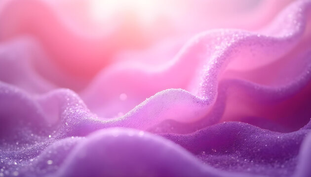 Fondo abstracto de tela suave y sinuosa de color violeta y rosa