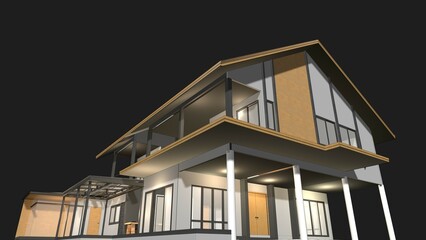 3D illustration of residential project