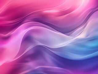 Obraz premium Abstract flowing waves in vibrant pink and purple hues.