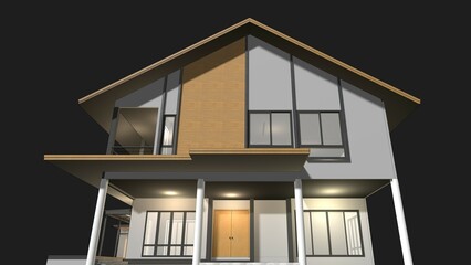 3D illustration of residential project