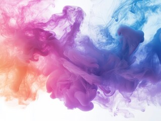 Abstract colorful smoke swirls blending in vibrant hues of pink, purple, and blue.