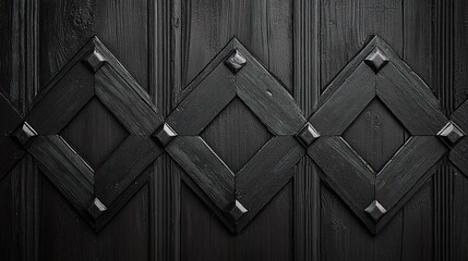 Dark Wood Background with Rich Textures and Decorative Elements