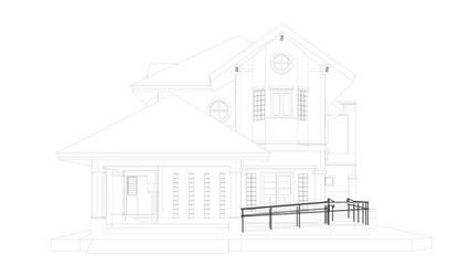 3D illustration of residential project