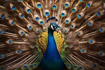 Obraz premium A beautiful peacock 