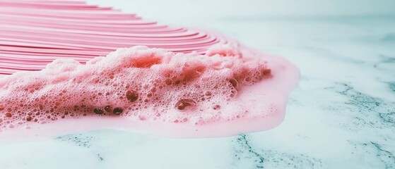 Fototapeta premium Abstract Pink Foam and Lines Background Texture
