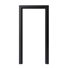 Black Door Frame with Minimalist Design for Modern Interiors, Suitable for Various Architectural Styles and Creative Home Installations