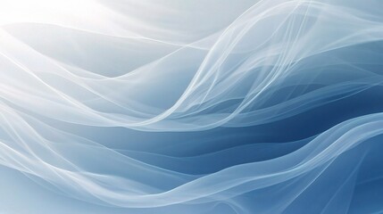 Fototapeta premium Soft Abstract Waves on a Minimal White Background