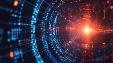 Obraz premium Abstract Technology Background Featuring Futuristic Science Concepts