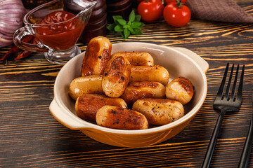 Roasted chicken mini sausages for breakfast
