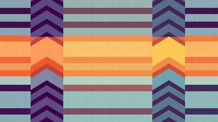 Obraz premium Abstract Arrows Pattern: Geometric Design with Warm and Cool Tones 