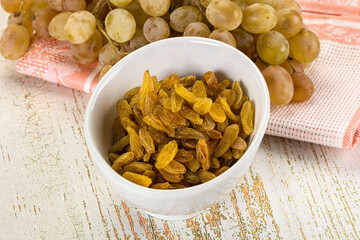 Sweet dry yellow honey raisin