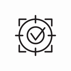 Target time management clock icon vector sign
