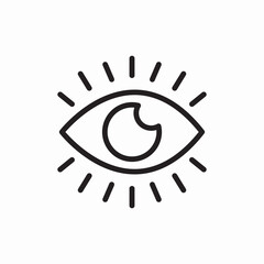 Vision eye bright focus icon vector sign
