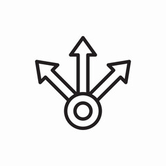 Strategic direction compass navigation icon vector sign
