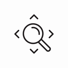 Search magnifier zoom detailed icon vector sign

