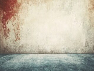 A textured wall and floor create a neutral backdrop for creative projects.