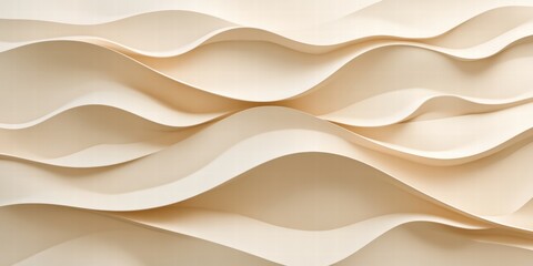 Obraz premium Abstract background with waves of beige color, a pattern made from smooth lines and shapes 