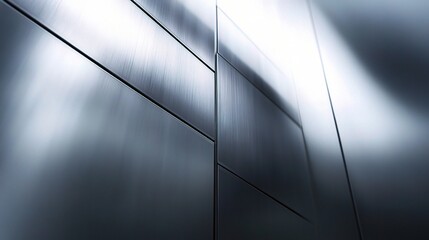Smooth Stainless Steel Texture with Reflective Background Effects