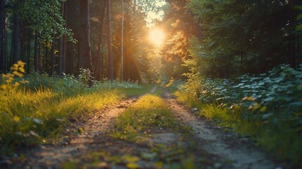 Obraz premium morning in the forest