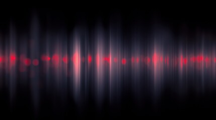 Neon red soundwave frequencies on a dark background. audio and technology visuals