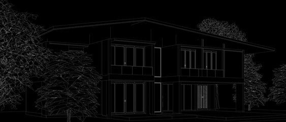 3D illustration of residential project
