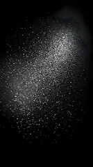 Abstract Black Background with White Splashes