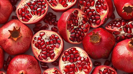 pomegranate seamless pattern wallpaper