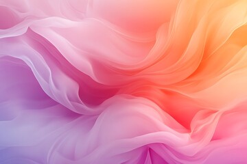 Fototapeta premium fluid abstract art with swirling orange and pink hues on a soft gradient 