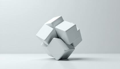 Fototapeta premium Abstract Geometric Cubes Arrangement
