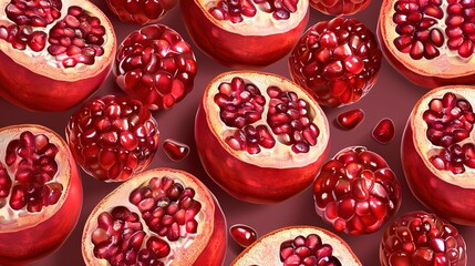 pomegranate seamless pattern wallpaper