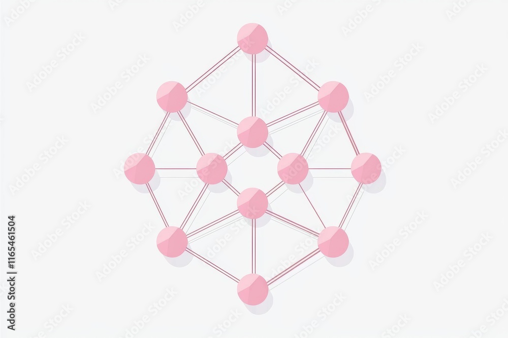Poster minimalistic triangular icon design, a geometric design featuring interconnected nodes and lines, fo