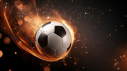 Fototapeta premium Dynamic Abstract Background Featuring a Soccer Ball in Motion