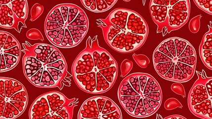pomegranate seamless pattern wallpaper