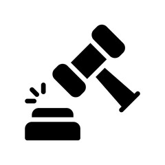 gavel glyph icon