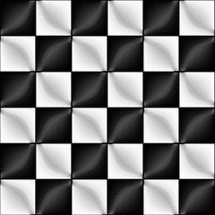 Black and white wavy tiles