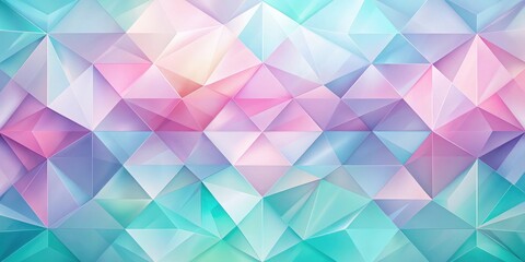 Obraz premium Abstract Geometric Pattern in Soft Pastel Hues, Featuring a Colorful Triangular Mosaic